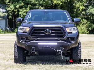 Toyota Tacoma Front Bumper - w/ PRO9500S Winch & Black Series Light Bar Toyota Tacoma Front Bumper - w/ PRO9500S Winch & Black Series Light Bar